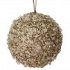 Esfera arbol color champagne nevada 4.5"