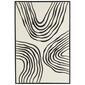 Cuadro decorativo ondas con marco negro 33x2x49"