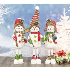 Muneco de nieve de pie con orejeras y un arbolito en el brazo 8 x 27 x 6.5"