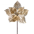 Hoja de pascua en color dorado con champagne metalico 24"