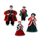 Juego de 4 piezas de cantores de terciopelo y resina de  24 - 36"