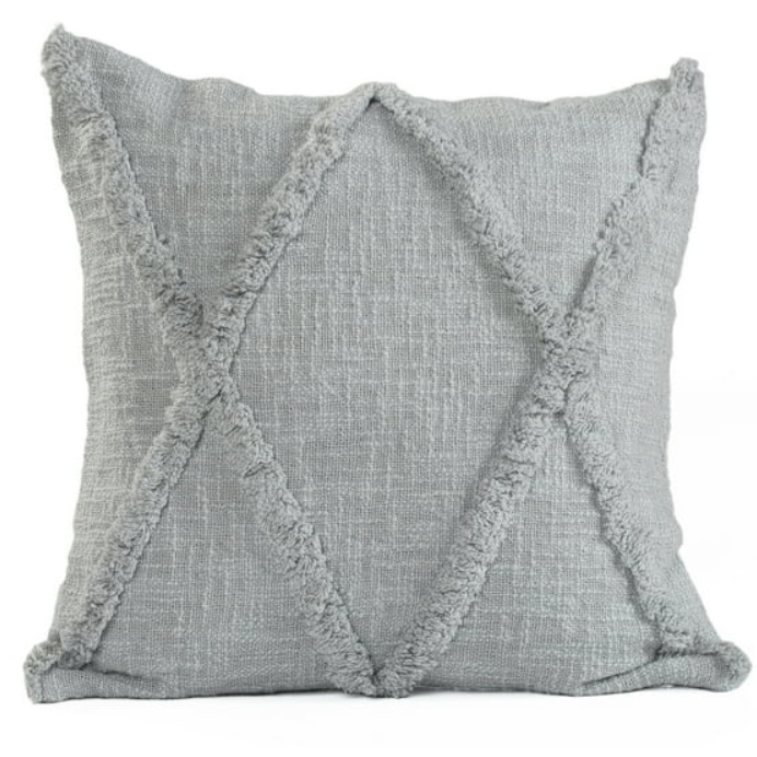 Cojin Diseño X Color Gris