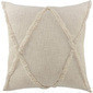 Cojin natural aplique en x 20x20"