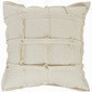 Cojin natural con apliques en cuadros 20 x 20"