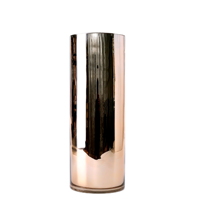 Vase circular dorada 10"