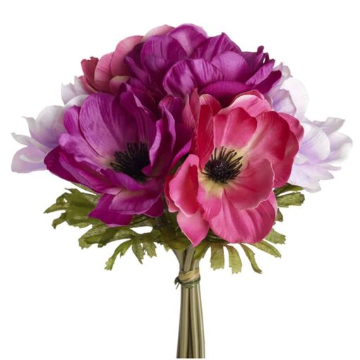 Ramo de Anemona violeta 10"