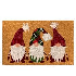 Alfombra color mostaza con diseño de tres gnomos 18x30"