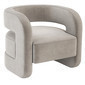 Sofa moderno en Terciopelo gris 82 x 79 x 74"