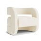 Sillon moderno boucle blanco 82 x 79 x 74"