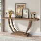 Consola en madera doble base geometrica 63 "