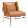 Butaca Atlanta en marron de piel sintetica 22.4 x 27.6 x 29.9"