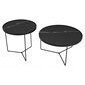 Set de 2 mesas Harrison en metal negro 31.5 y 23.6"
