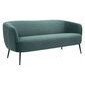 Sofa Karan verde en terciopelo 70 x 31.5 x 28.7"