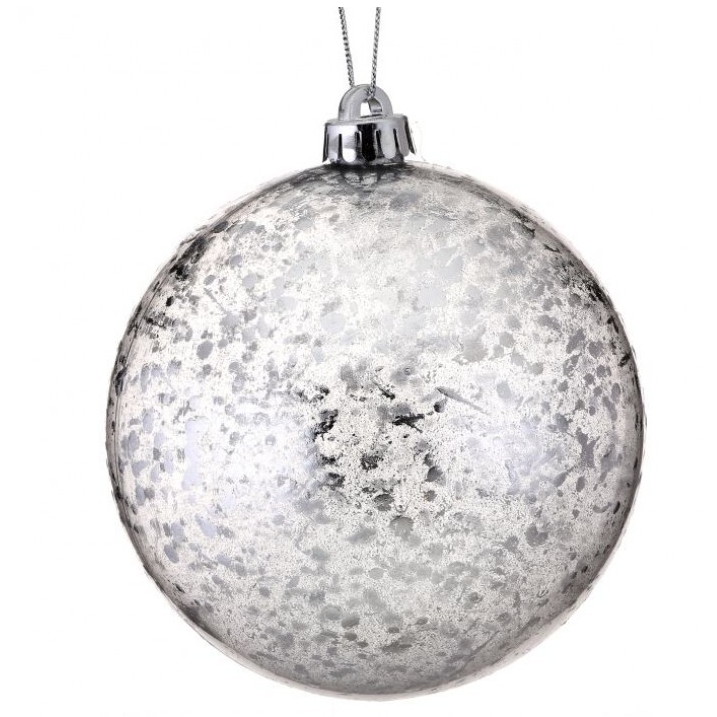 Esfera plateado metalico 6"