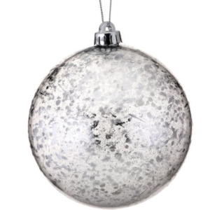 Esfera plateado metalico 6"