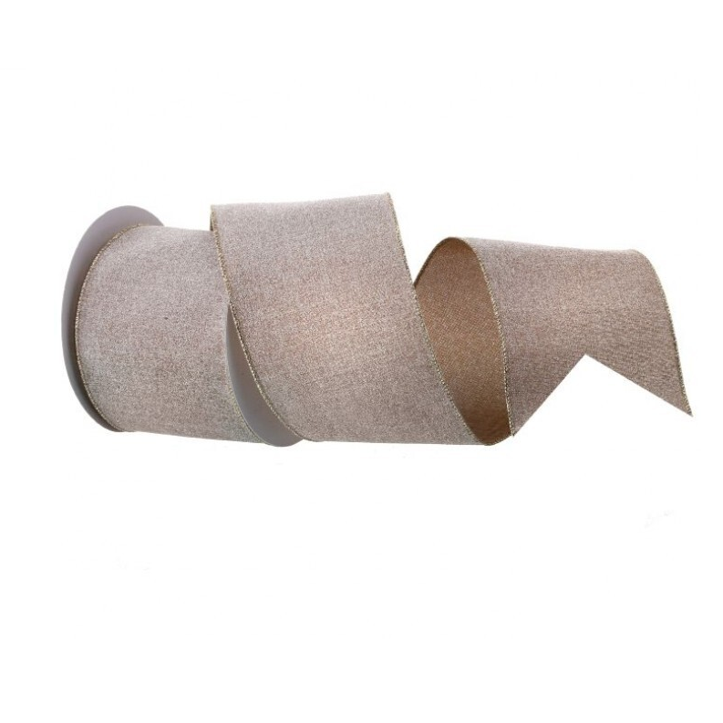 Liston en lino beige 4" x 10 yardas