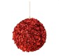 Esfera de lentejuelas rojo 6″