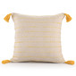 Cojin Decorativo con Rayas Blanco y Amarillo