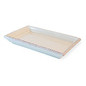 Servilletero de ceramica rectangular beige
