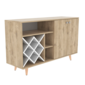 Mueble de bar Nantes macadamia y blanco
