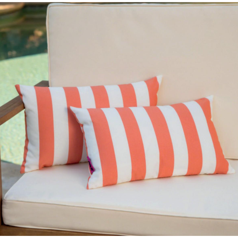 Cojin de Exterior  Elastron Sunset Stripes Orange