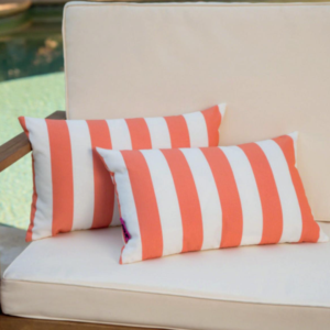 Cojin de Exterior  Elastron Sunset Stripes Orange