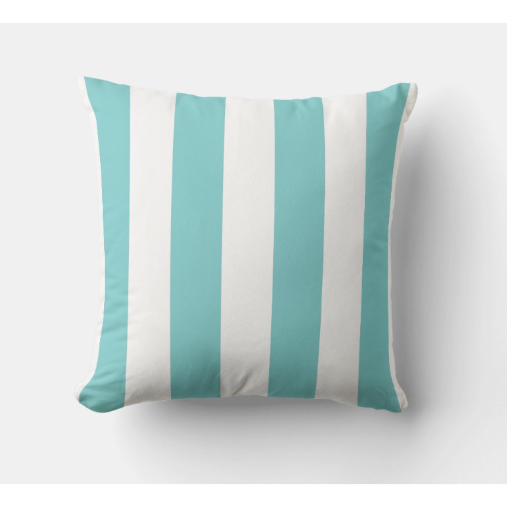 Cojin de Exterior Elastron Sunset Stripes Aquamarine