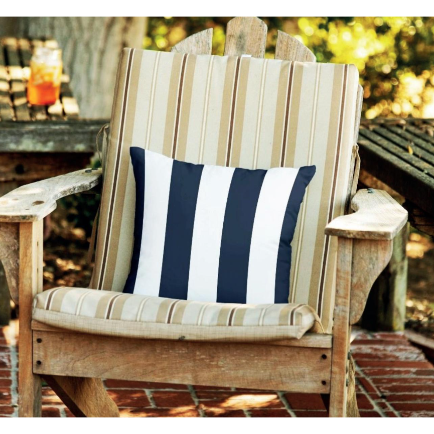 Cojin de Exterior Elastron Stripes Aquamarine Deep Blue