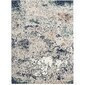 Alfombra 100 % poliester en tono gris y beige 1.52 x 2.14 mts