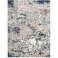 Alfombra 100 % poliester en tono gris y beige 2.26 x 2.87 mts