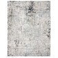 Alfombra 100 % poliester en tonos gris, beige y negro 2.39 x 3.00 mts