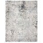 Alfombra 100 % poliester en tonos gris, beige y negro 2.74 x 3.66 mts