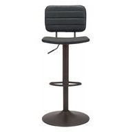 Barstool Holden vintage negro y bronce giratorio 17.7 x 19.7 x 43"