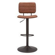 Barstool Holden vintage marron y bronce giratorio 17.7 x 19.7 x 43"