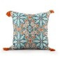 Cojin Floral con Borlas