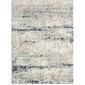 Alfombra 100 % poliester en tono azul y gris