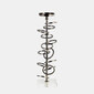 Candelabro de anillos plateado
