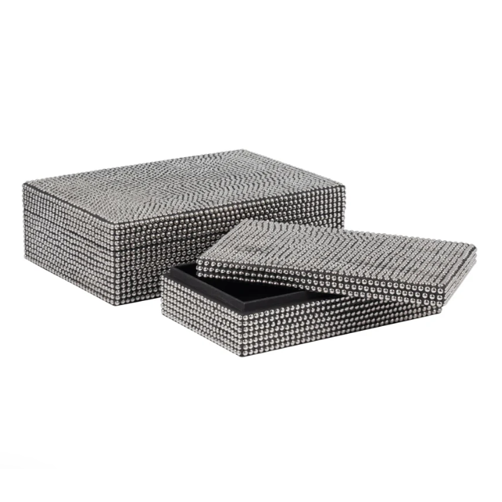 Caja Plateado y Negro