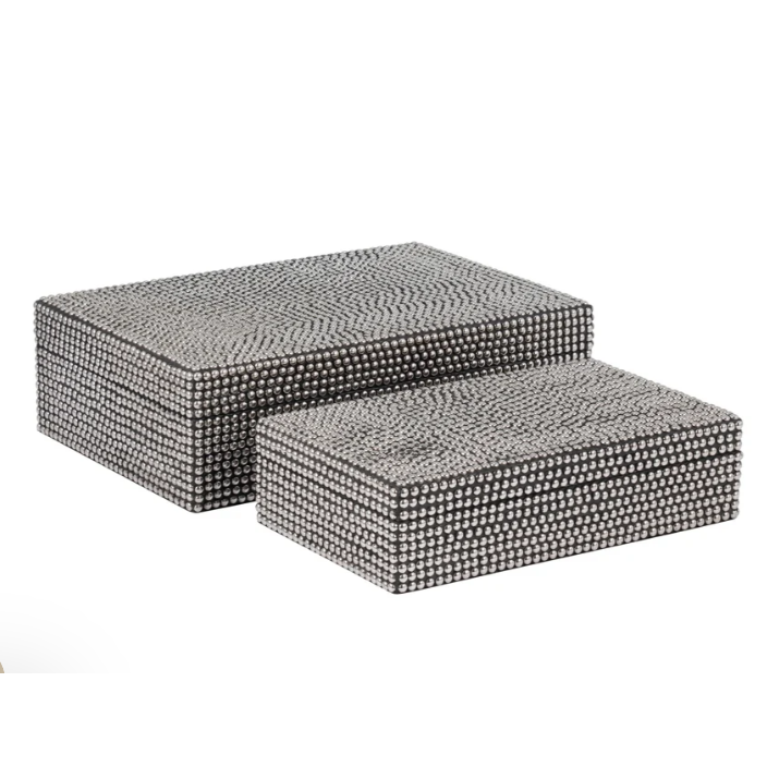 Caja Plateado y Negro