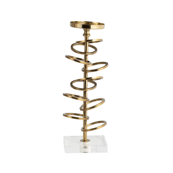 Candelabro de Anillos Dorado