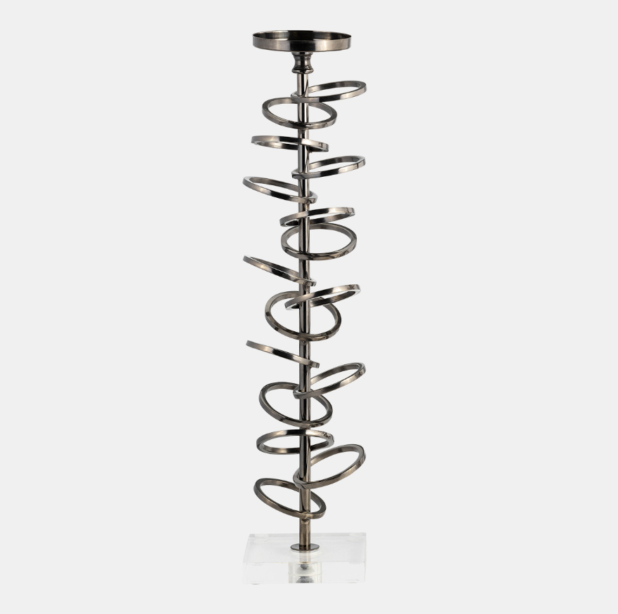 Candelabro de Anillos, Plateado