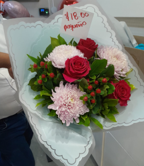 Arreglo Floral con Crisantemo Pequeño