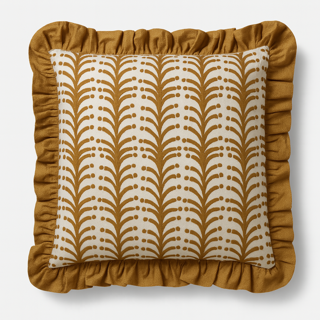 Cojin tejido Mustard