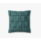 Cojin tejido a mano azul