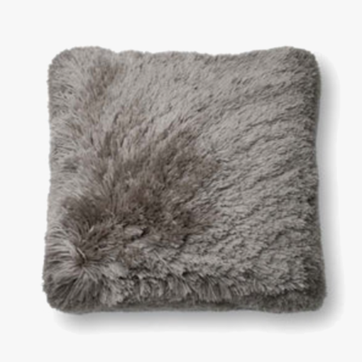 Cojin tejido en teddy gris