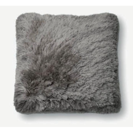 Cojin tejido en teddy gris