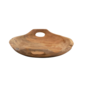 Cuenco con asas en madera de teca mediano 11.75′
