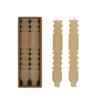 Set de 2 velas conicas totem marron sin aroma