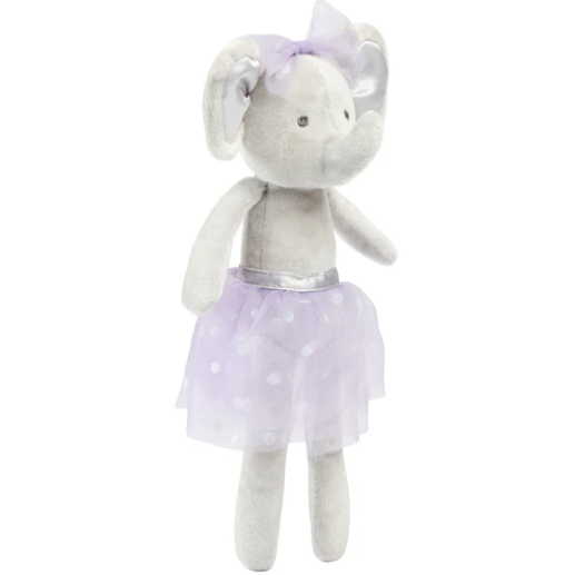 muñeca de peluche elefante morada