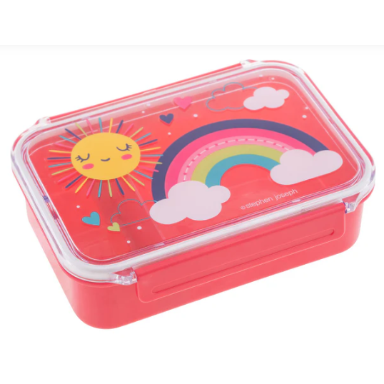 Topper merienda con diseño arcoiris